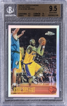 1996-97 Topps Chrome Refractor #138 Kobe Bryant Rookie Card – BGS GEM MINT 9.5 – TRUE GEM+